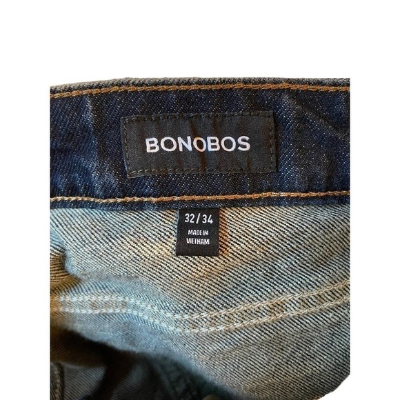 Bonobos Jeans Mens 32 x 32.5 Blue Slim Fit Cotton Stretch Dark Wash - Picture 7 of 9